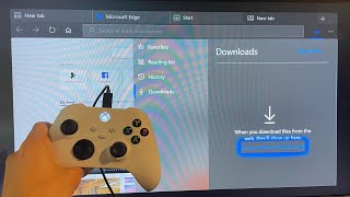 Xbox Series XS How to View Download Files in Internet Web Browser Tutorial Microsoft Edge 2025 [upl. by Geldens]