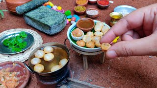 Miniature Pani Puri  Golgappa Recipe  Mini Puchka  Rinis Miniature [upl. by Chiou]