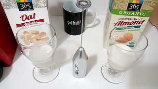 Oat Milk vs Almond Milk part 2 Frothing Test [upl. by Loeb]