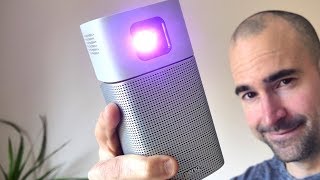 BenQ GV1 Portable Projector  Unboxing Setup amp Review [upl. by Enoved]