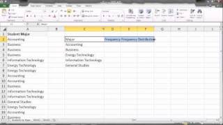 Excel 2010 Ch 5 Statistical Analysis I Qualitative Data [upl. by Nnylharas175]