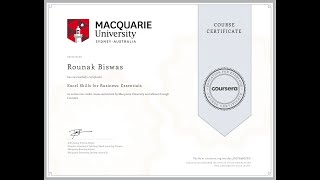 Coursera  Excel Skills for Business Essentials All Quizzes Answers and Solutions [upl. by Rozele]