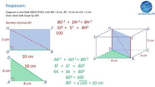 Stelling van Pythagoras  in de ruimte  Wiskunde TV [upl. by Naed]