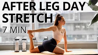 7 MIN AFTER WORKOUT STRETCH  Short amp Efficient Stretch for Leg Days  Daniela Suarez [upl. by Sashenka]