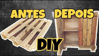 DIY  COMO FAZER UM ARMÁRIO RÚSTICO DE PALLET  BY WBRAZIL [upl. by Jamnis115]