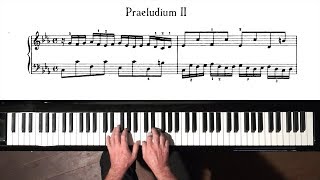 Bach Prelude and Fugue No2 Well Tempered Clavier Book 2 with Harmonic Pedal [upl. by Siuoleoj653]