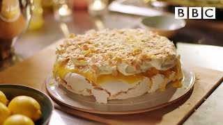 Luscious lemon pavlova recipe  Simply Nigella  BBC [upl. by Haidabej]