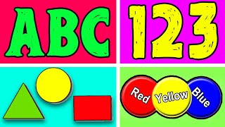 Pre School Learning Videos ABC Songs and Videos for Preschoolers  Alphabet  123  Colors  Shapes [upl. by Eetnod293]