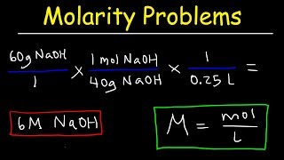 Molarity Practice Problems [upl. by Nad]