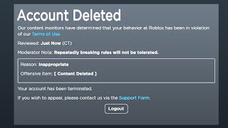 How To Get Banned On Roblox [upl. by Selim]