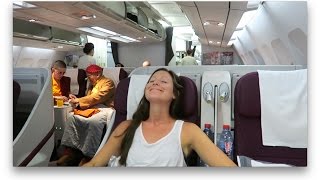 QATAR AIRWAYS BUSINESS CLASS  Kathmandu to Doha Al Mourjan Business Lounge [upl. by Cuthburt]