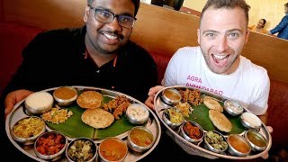 AUTHENTIC Southern Indian THALI at Taj Mahal Restaurant  Hyderabad India [upl. by Belier951]