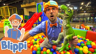 Blippi Learns At An Indoor Playground  Educational Videos For Kids [upl. by Yenar580]