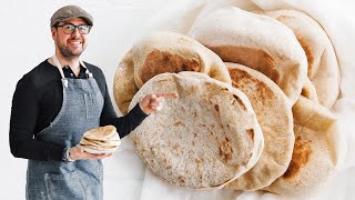 Homemade Pita Bread Recipe [upl. by Timothea]