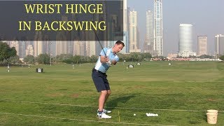 PROPER WRIST HINGE IN GOLF BACKSWING [upl. by Annaig]