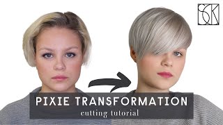 PIXIE HAIRCUT  tutorial by SANJA KARASMAN [upl. by Eeliab]