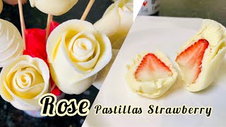 DIY Rose Pastillas Strawberry Bouquet for Valentines Day I Pastillas Pinoy Recipe [upl. by Nesrac368]