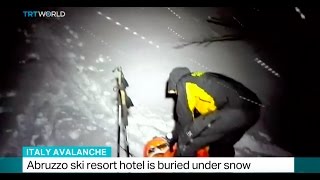 Italy Avalanche Abruzzo ski resort is buried under snow [upl. by Eustache]