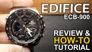 Casio Edifice ECB900  Detailed HowTo Tutorial on module 5582 [upl. by Myrna677]