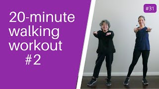 20 MINUTE WALKING WORKOUT 2  For Seniors Beginners [upl. by Westberg]