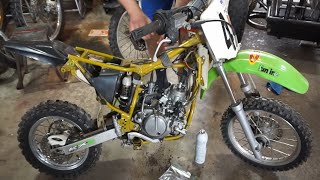 Kawasaki Kx65 Full Motor Rebuild  First Start Up [upl. by Adamsen394]