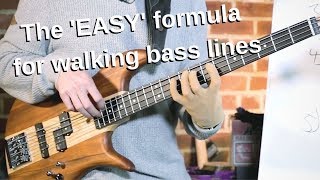 The SIMPLEST walking bass line formula  EXACTLY where to start [upl. by Itsrik]