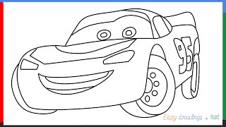 How To Draw Lightning McQueen Step by Step for Beginners [upl. by Andy]