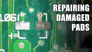 Repairing damaged or lifted pads on a circuit board [upl. by Lindgren]