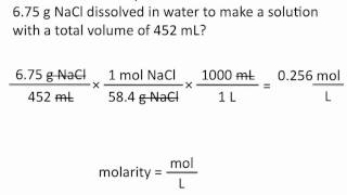 Molarity  Chemistry Tutorial [upl. by Amitak]