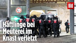 Gefängnismeuterei Polizei stürmt Knast in Thüringen  JVA Untermaßfeld [upl. by Kusin]