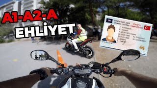 MOTOSİKLET EHLİYET DİREKSİYON SINAVI [upl. by Zelle]