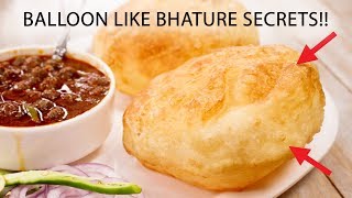 Bhature  Balloon Like Perfect Bhatura Chole Recipe Secrets  CookingShooking [upl. by Schweitzer]